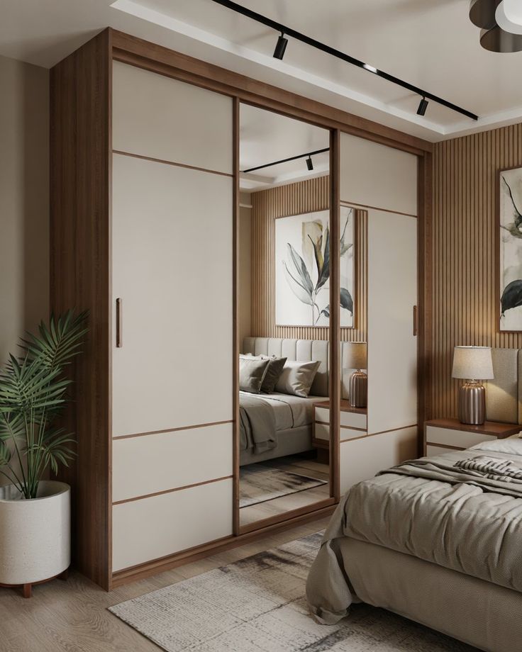 Bedroom wardrobe interior design by HSIA Interiors Hyderabad